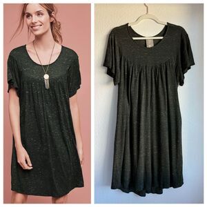 Anthropologie Women's Dolan Left Coast Lauzet Short Sleeve T-Shirt Dress in Moss